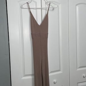 Burgundy cross back strap jumpsuit